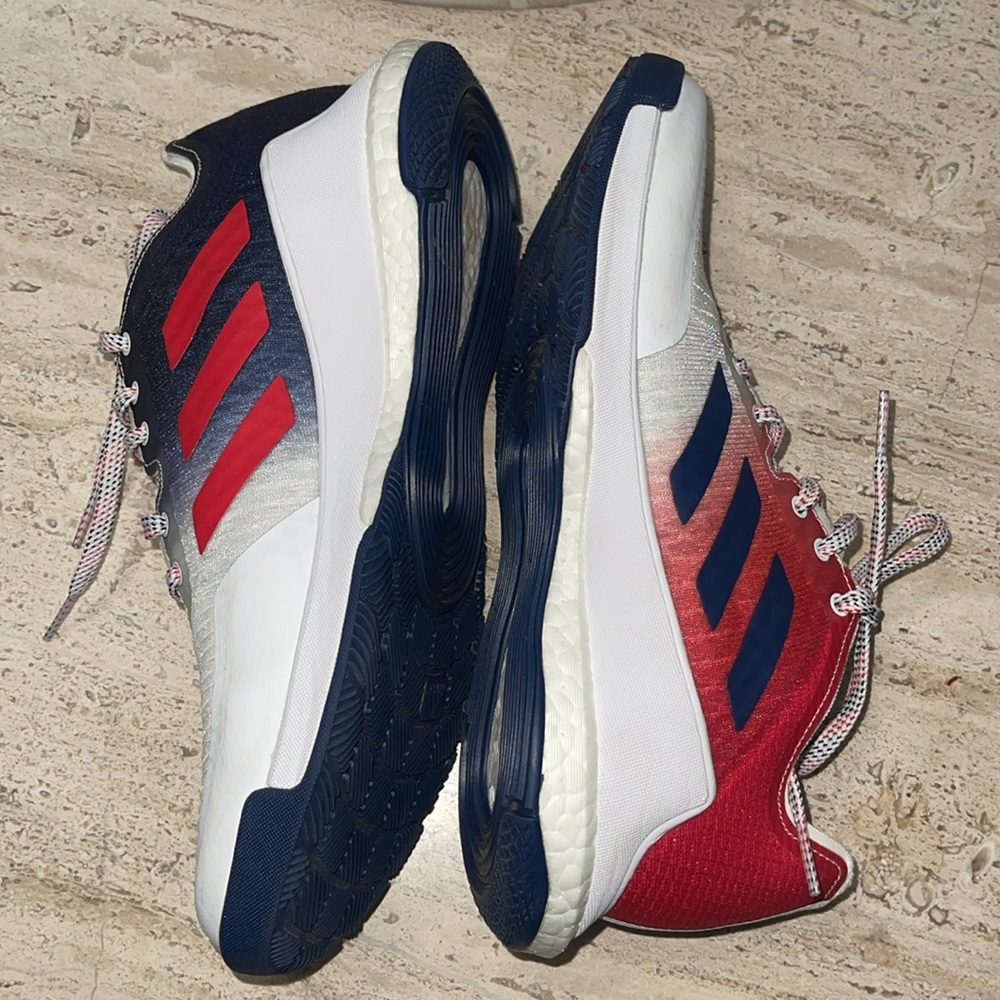 ADIDAS Crazyflight Team Collegiate Red Navy USA Volleyball sneakers Sz 7.5 EUC - Picture 6 of 17